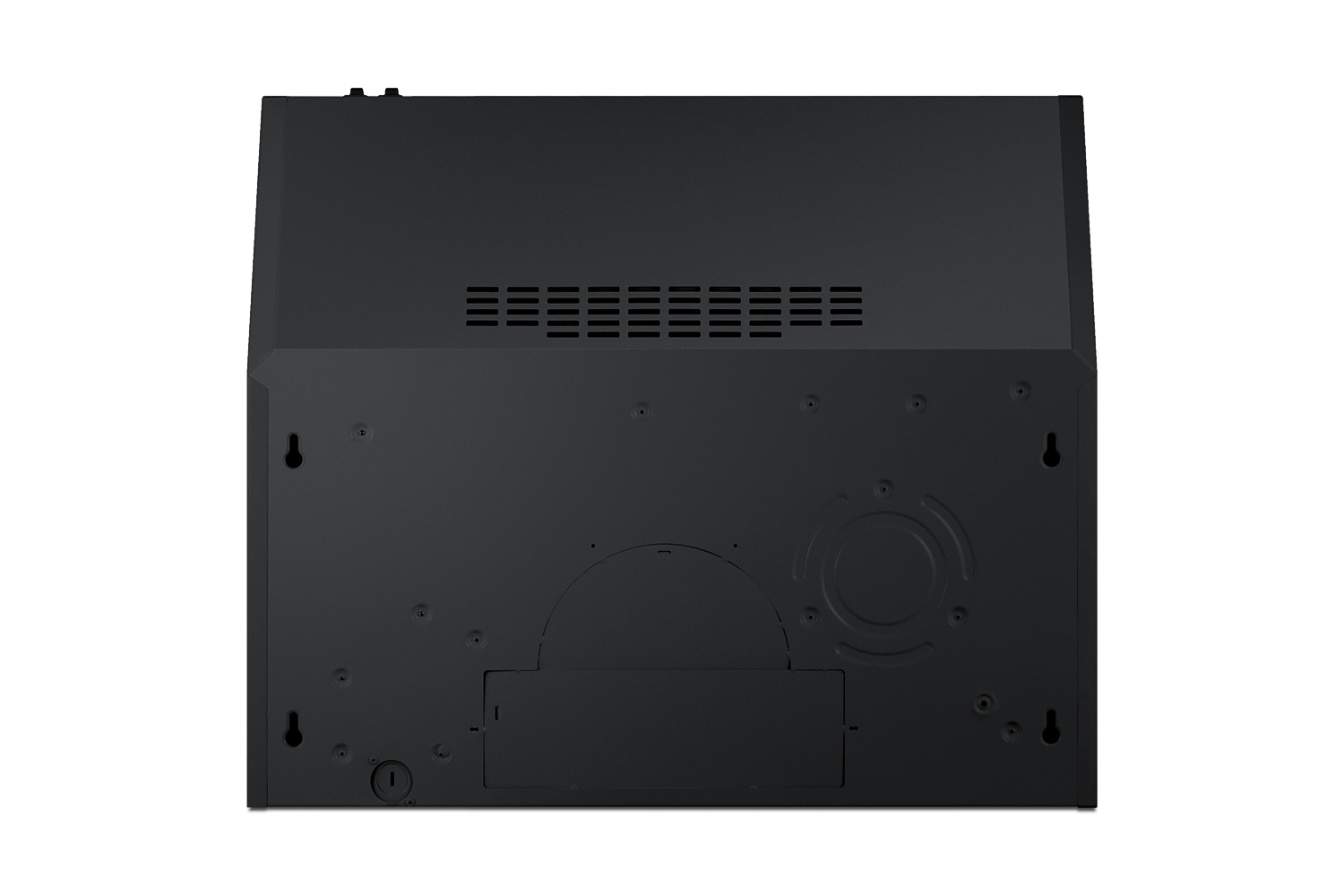 24 inch wide ADA compliant under cabinet convertible range hood for ducted or ductless use in black, made in North America with a remote wall switch